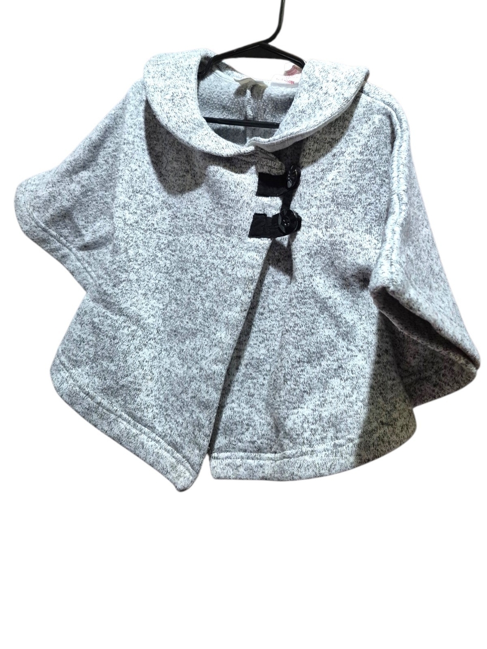 Max Studio Gray Kids Poncho Jacket with Toggle Closures